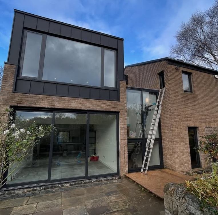 Modern extension glass after cleaning